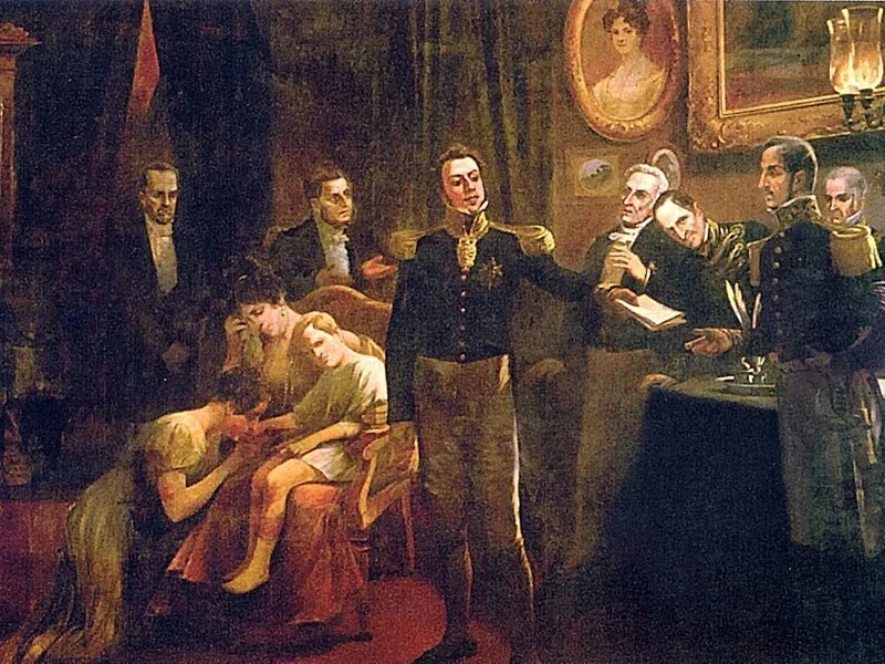 1854-Aurélio de Figueiredo - L'abdicazione del primo imperatore del Brasile, Pedro I